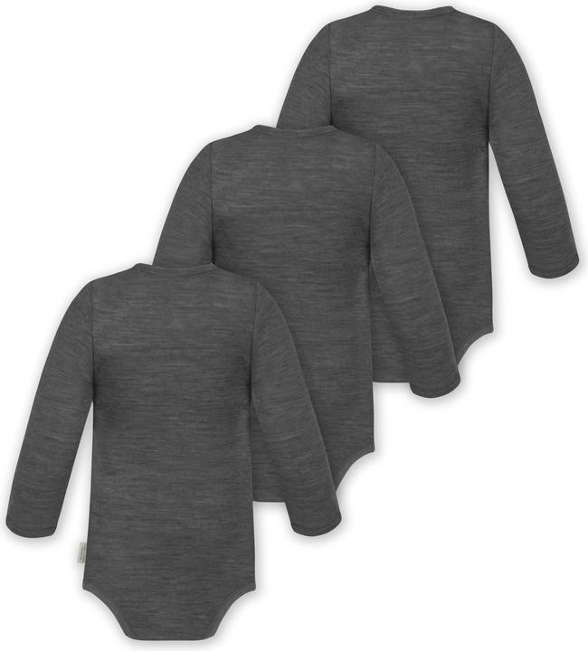 Produktbild Normani 3er Pack Baby Merino Body Langarm „Auckland" - 9371 (80)