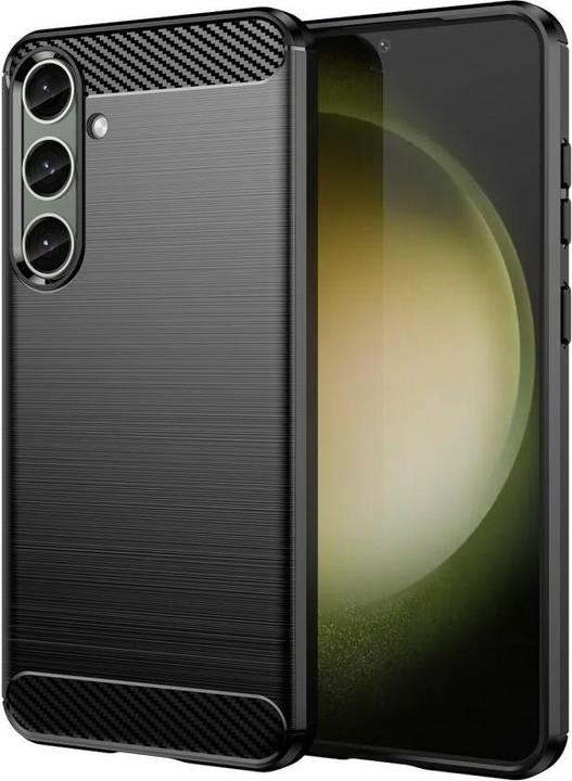 Produktbild Hurtel HülleCarbon Case flexible Silikon-Carbon-Hülle - Schwarz (Samsung Galaxy S24+)