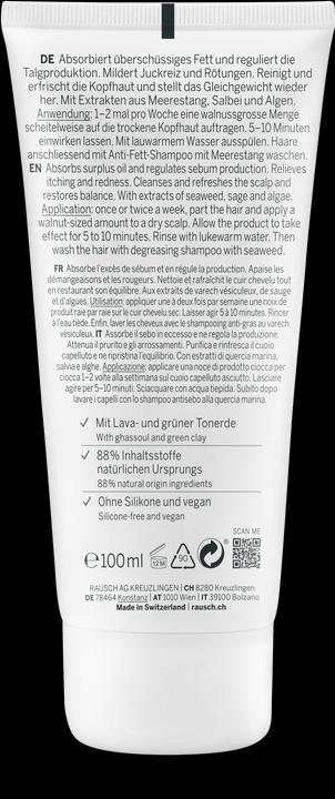 Image du produit Rausch Cure anti-graisse pour le cuir chevelu au varech (100 ml)