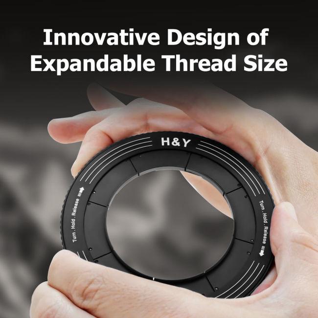 Image du produit H&Y Adaptateur de filtre REVORING 52-72mm pour filtre 77mm (Support de filtre obectif, 77 mm)