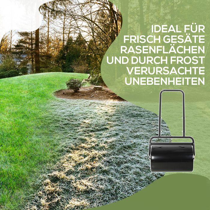 Image du produit Swisshandel24 Rouleau à gazon avec poignée en U, rouleau de jardin, 32 cm de diamètre, 38 L d'eau/62 kg de sable