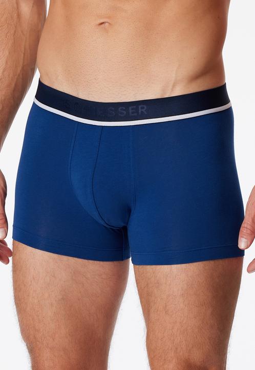 Actual product image Schiesser Men's Boxer Briefs Stripes 95/5 Organic Cotton | Pack of 3 (10, pack of 3)