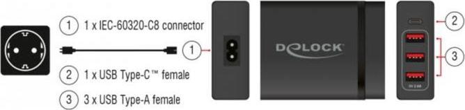 Actual product image Delock Battery charger (60 W)