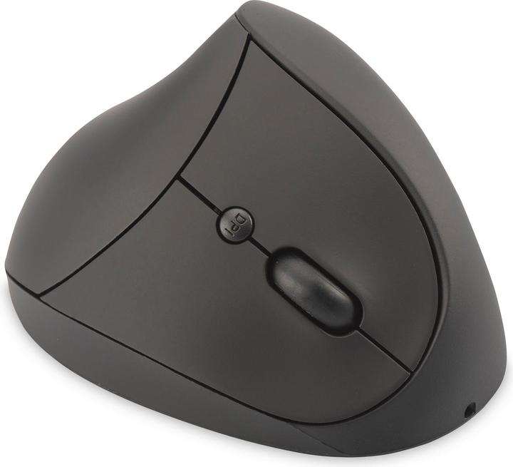 Produktbild Digitus Ergonomischer vertikaler kabelloser 6 Tasten 1600 dpi schwarz (Kabellos)