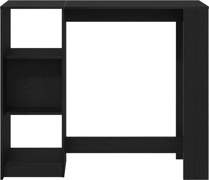 Produktbild VidaXL Bartisch mit Regal Schwarz Eiche 102,5x46x103,5 cm Hergestelltes Holz
