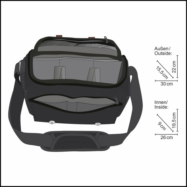Produktbild mantona Kameratasche Milano grande (Kamera Schultertasche, 0.12 l)