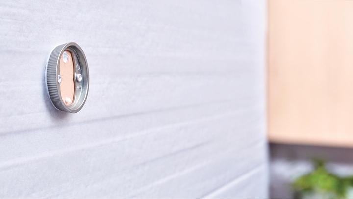 Actual product image tesa EKKRO hairdryer holder incl. adhesive solution without drilling