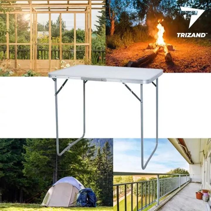 Image du produit Trizand Campingtisch Mehrzwecktisch KLAPPTISCH Universaltisch faltbar höhenverstellbar 80×60cm