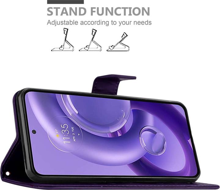 Produktbild Cadorabo Hülle für Motorola EDGE 30 NEO mit Blumen Muster (Motorola Edge 30 Neo)