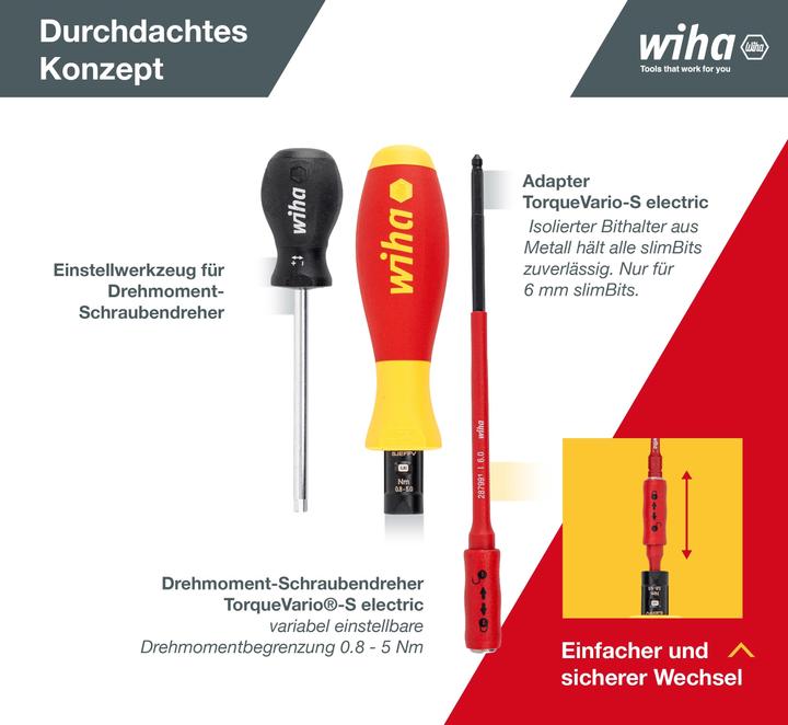 Image du produit Wiha TorqueVario-S Electric (Clé Allen)