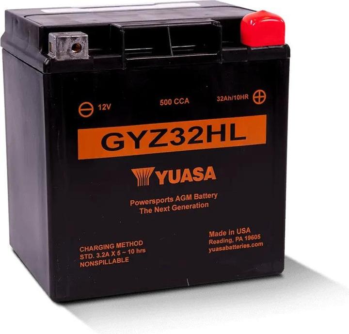 Actual product image Yuasa AGM motorbike battery 12V 33.7Ah 500A (12 V, 33.70 Ah, 500 A)