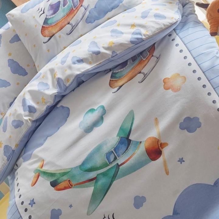 Produktbild Cotton Box Baby Bettwäsche Air Plane (100 x 135 cm, 40 x 60 cm, 35 x 45 cm)