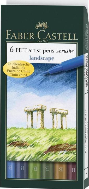 Actual product image Faber-Castell Artist Pen (Multicoloured, Landscape, 6 x)