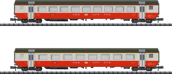 Actual product image MiniTrix 18721 N Set of 2 SBB Swiss Express passenger coaches Set 2 (Track IV)