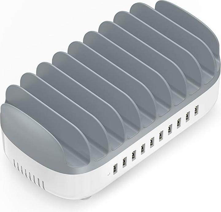 Orico Adapter DUK-10P-V1 Smart Charging Station 10 x USB-A - White (120 W)
