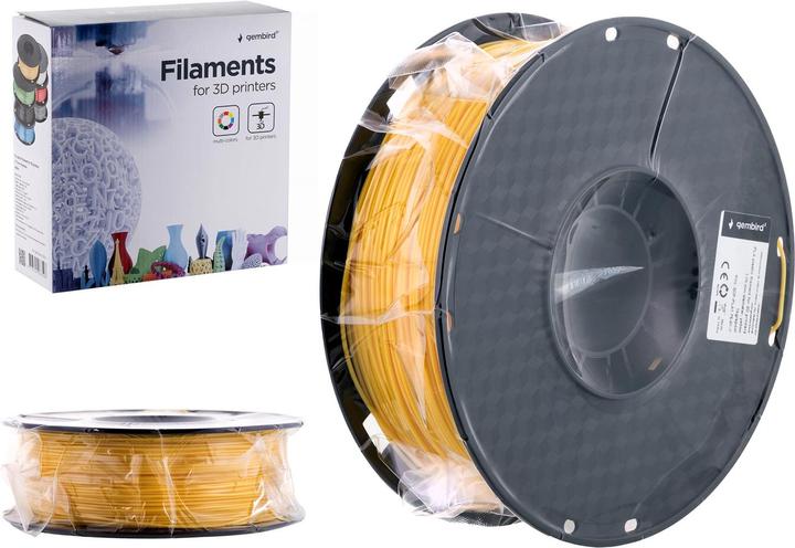 Image du produit Gembird Cassette de filament PLA bobine étroite (PLA, 1.75 mm, 1000 g, Jaune)