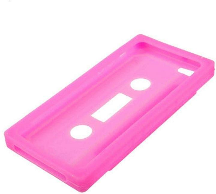 Actual product image König Design Silicone Case Retro Cassette for Mobile iPhone 5 & 5s Pink (Apple iPhone 5)