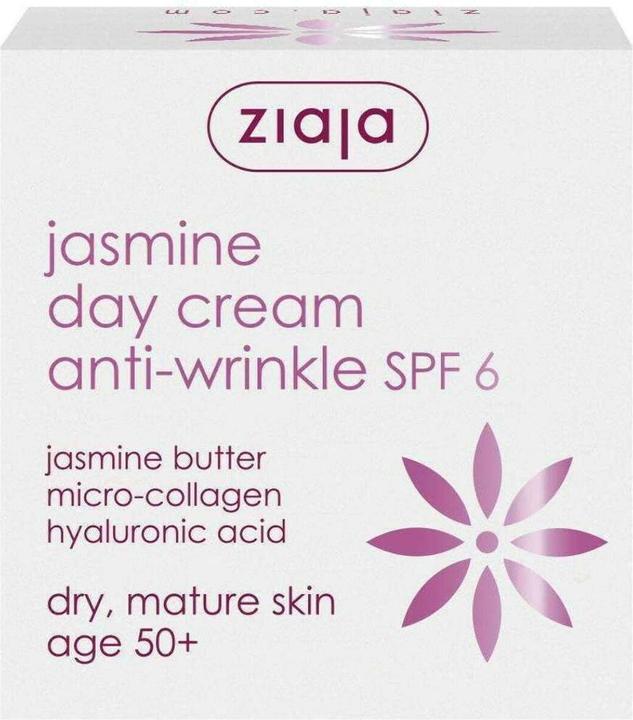 Immagine prodotto Ziaja JAZMIN crema viso antirughe SPF6 50 ml (50 ml, Crema da giorno, Fino a SPF 10)