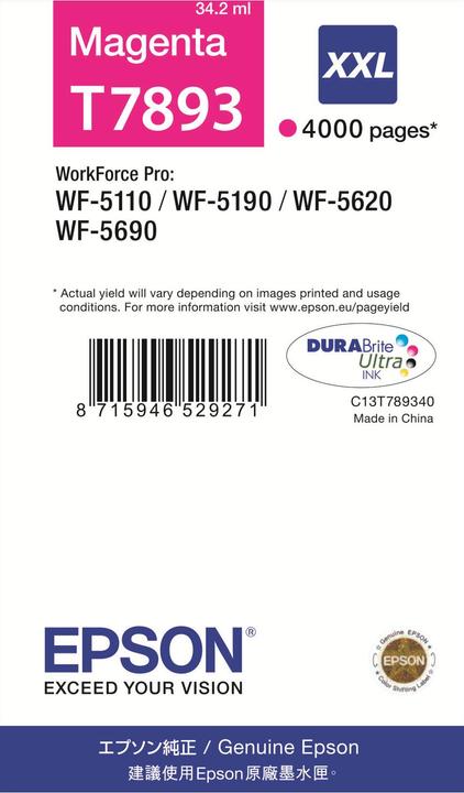 Image du produit Epson T7893 DuraBrite Ultra (M)