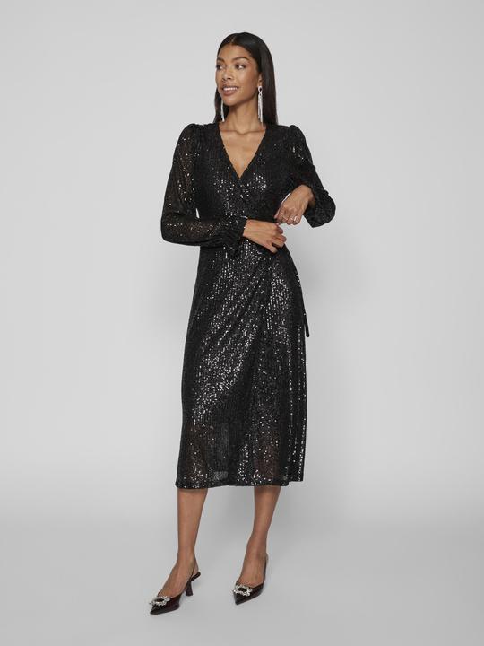 Produktbild Vila Vimaia Ls Sequin Midi Wrap Dress/Dc (34)