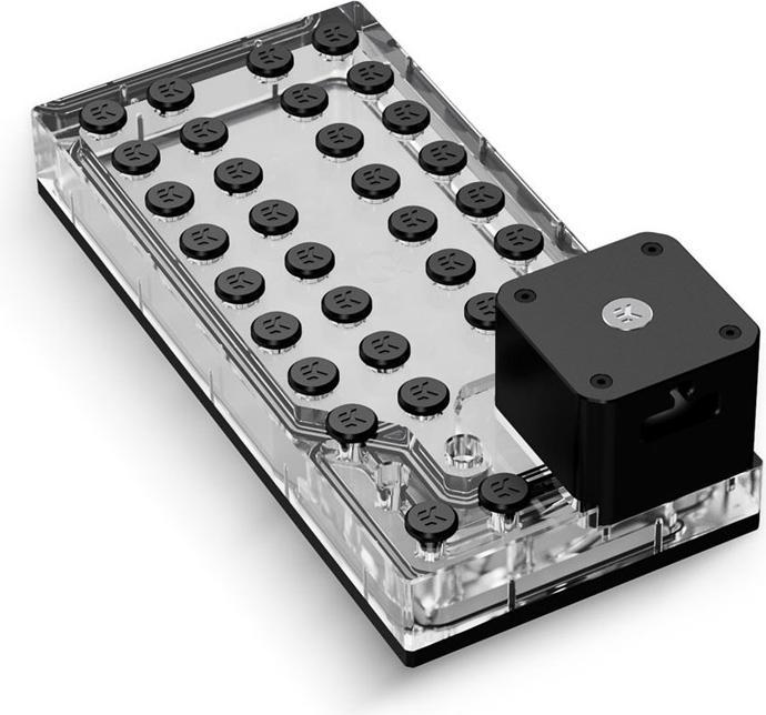 Actual product image EKWB EK-QuantumX Loophole Distroplate D5 PWM - black