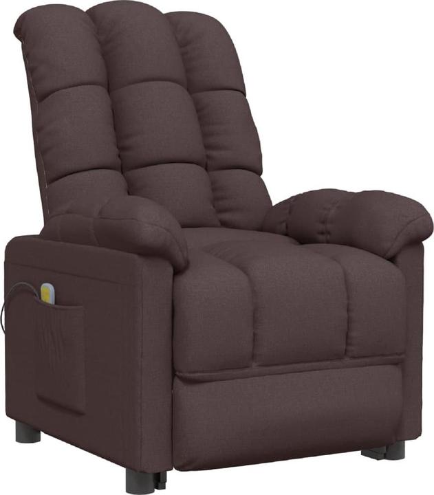 Produktbild VidaXL Massagesessel Fernsehsessel Relaxsessel Liegesessel Dunkelbraun Stoff