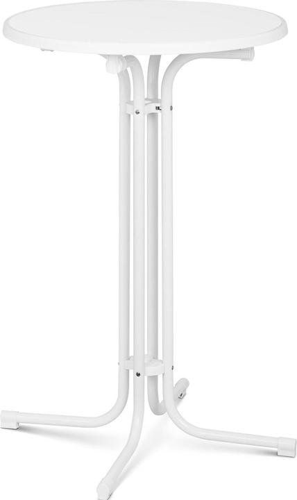 Royal Catering Stehtisch klappbar Bistrotisch Bistro Tisch Bartisch Gastro rund Ø 70 cm weiss (70 x 70 x 110 cm)