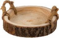Image du produit IKO Plateau en bois avec écorce + anses c sur d=30cm h