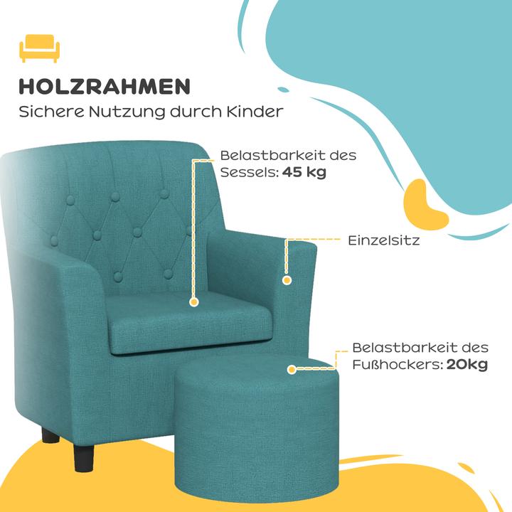 Actual product image Aiyaplay Kindersessel Schaumstoff, Polyester Blau (Child armchair)