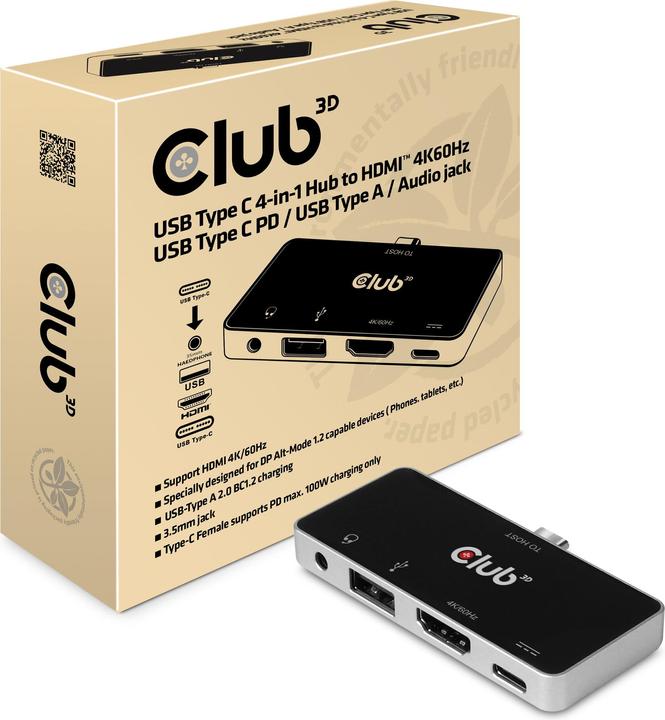 Produktbild Club 3D CSV-1591 (USB-C, 1 Ports)