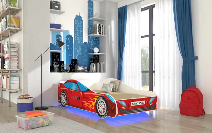 Actual product image ADRK Furniture Bed with mattress and lighting LED AUTO 4x4 160x80 (160 x 80 cm)