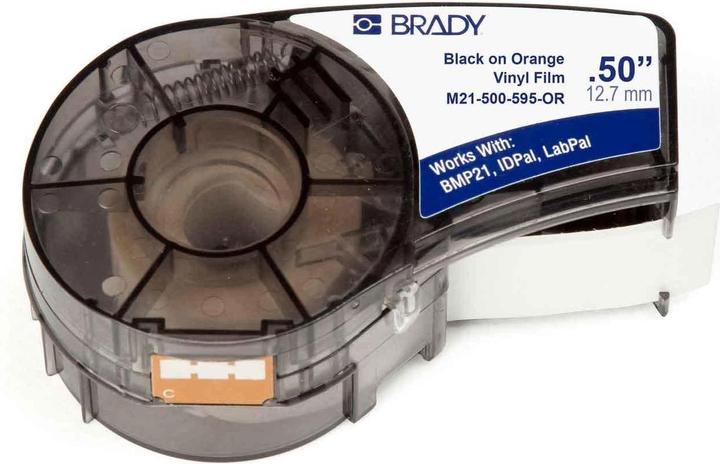 Produktbild Brady Black on Orange Vinyl tape (1.27 cm, Orange)