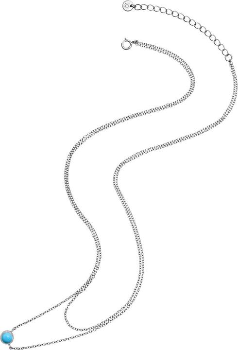Produktbild Glanzstücke München Damen Sterling Silber Türkis (rek.) silber 42,0/36,0 cm Basiskette + 5,0 cm Verläng - 29882 (Sterling Silber)