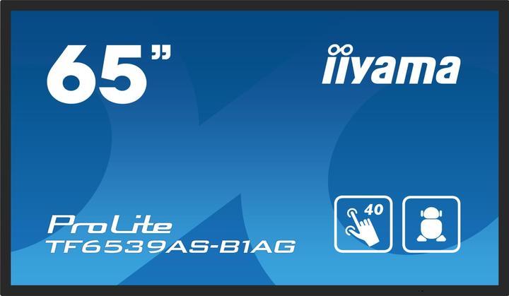 iiyama 163,9cm (64,5") TF6539AS-B1AG 16:9 M-Touch 2xHDMI+DP (3840 x 2160 pixels, 64.50")