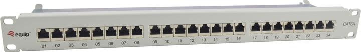 equip Panneau de brassage 24x RJ45 Cat6A 19" 1U gris