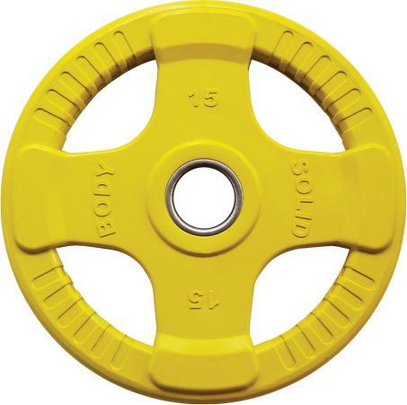 Body-Solid Olympische Gummi-Grip Hantelscheiben 15 kg
