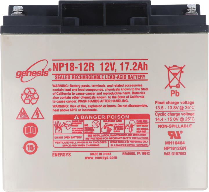Immagine prodotto Hawker Energy Hawker Enersys Genesis NP18-12R con connessione a vite M5 (12 V, 17 Ah)