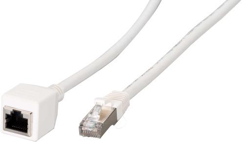 Image du produit EFB Elektronik RJ45 Rallonge de câble patch Cat.6A, S/FTP, AWG26, blanc, 5m (S/FTP, CAT6a, 5 m)
