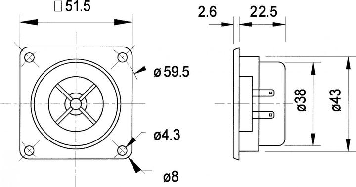 Image du produit Visaton Tweeter HiFi à dôme SC 5,8 Ohm