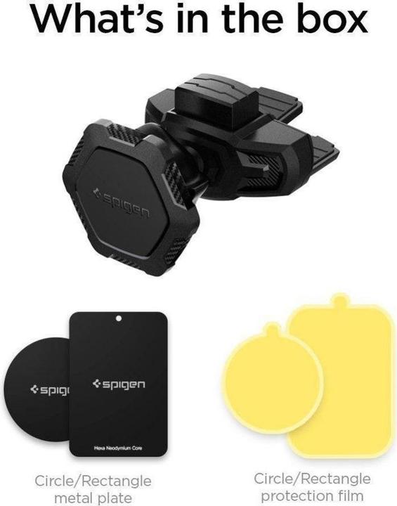Actual product image Spigen car mount holder for CD input QS24 magnetic - black