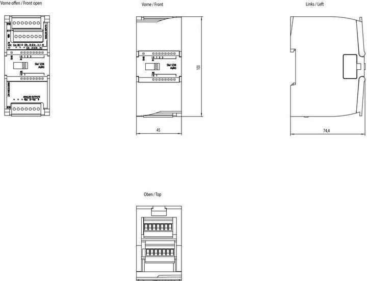 Actual product image Siemens ANALOG I/O SM 1234, 4AI/2AO