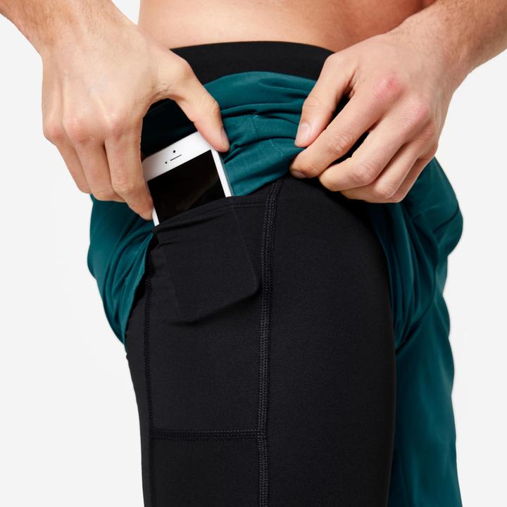 Image du produit Domyos Short 2-en-1 homme respirant - turquoise (XXL)