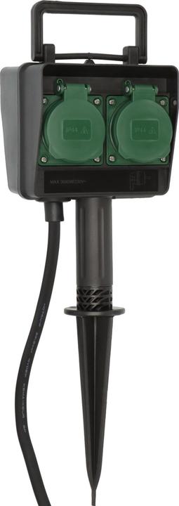 Actual product image Brennenstuhl Garden socket with earth spike (4 x, CEE 7/3, 1.40 m)
