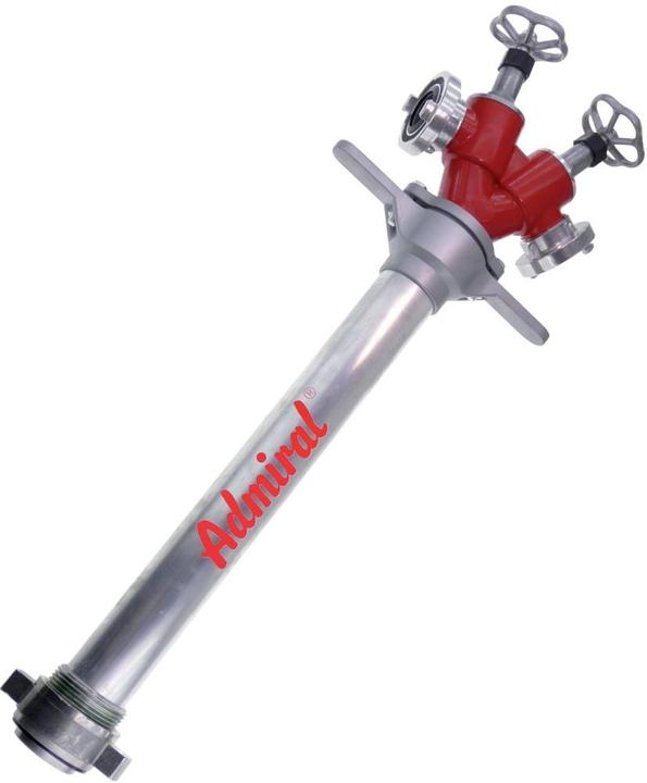 Produktbild Admiral Hydrantenstandrohr STORZ Aluminium DN 80 2 x C-Abgang, 2 Ventile (1 Stk.)