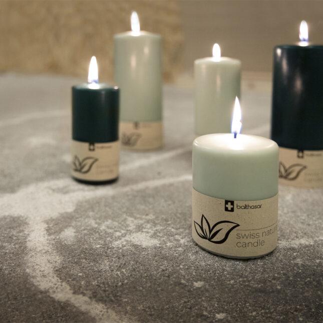 Image du produit Balthasar Bougie cylindrique Swiss Natural Candle 120 x 60 cm Turquoise (1 pcs)