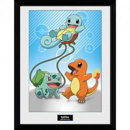 Actual product image GB Eye Pokemon Framed Poster - Kanto Starters (30 x 40 cm)