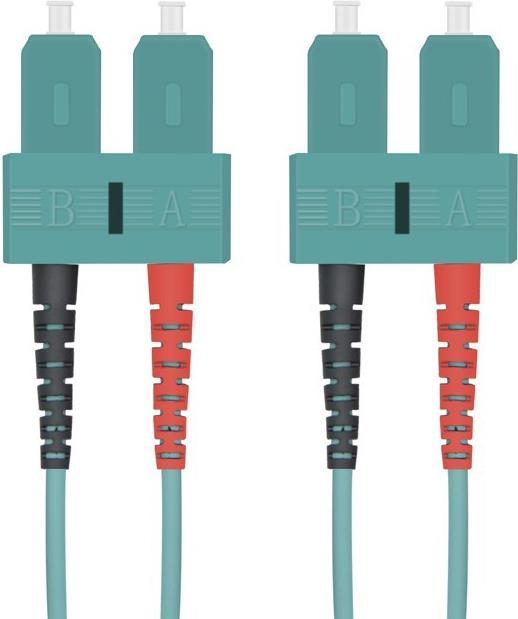 Immagine prodotto Helos Cavo patch in fibra ottica SC/SC Duplex 50/125µm OM3 aqua 0,5 m (U/FTP, CAT6, 0.50 m)