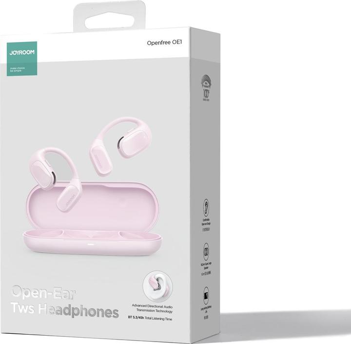 Image du produit Joyroom Openfree JR-OE1 casque supra-auriculaire sans fil - rose (18 h, Sans fil)