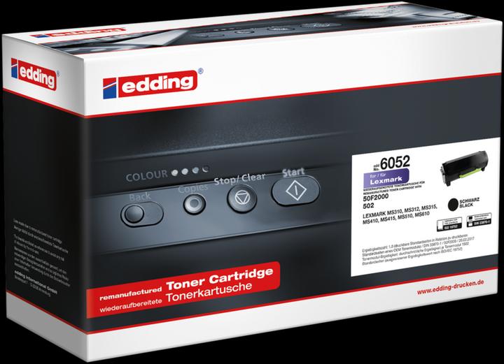 Edding Toner sostitutivo Lexmark 50F2000 / 502 Nero 1500 pagine EDD-6052