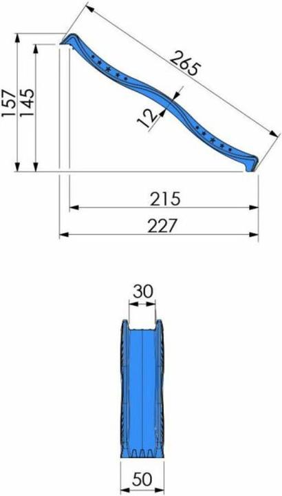 Produktbild Jungle Gym Wellenrutsche lang Blau